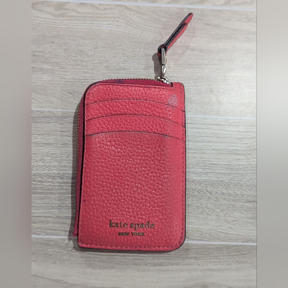 Kate Spade Pink Card Holder Wallet *flaw